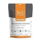 Just Jaivik USDA Certified Organic Arrowroot Powder - Gluten Free, Non GMO, Vegan Friendly, Natural Thickening Agent for Cooking and Baking