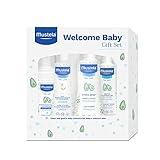 Mustela Welcome Baby Gift Set - Clean & Gentle Skincare & Bath Time Essentials for Baby's Delicate Skin - Natural & Plant Based - 4 Items Set