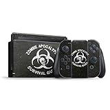 Skinit Decal Gaming Skin Compatible with Nintendo Switch Bundle - Zombie Apocalypse Survival Guide Design