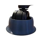 Computer Chair Wheel Pet Protectors - Universal Fit Pet Safety Covers for Office Chair Wheels, Floor Saving Protectors for Hardwood (Black, 5 Guards (2.5''))