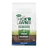 Scotts Turf Builder Thick'R Lawn Sun and Shade, Combination Seed, Fertilizer and Soil Improver, Thickens Thin Grass, 40 lbs.
