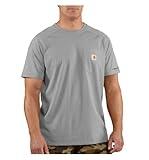 Carhartt Men's Force Relaxed Fit Midweight Short Sleeve Pocket T-Shirt (100410 Prev. Delmont), Heather Gray, 3X-Large Tall