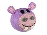 RC Pet Toys Wooly Wonkz Safari Toy, 100% New Zealand Wool, Fun Interactive Dog Toy, Hippo