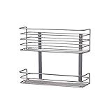 Household Essentials 1228-1 Double Basket Door Mount Cabinet Organizer | Mounts to Solid Cabinet Doors or Wall