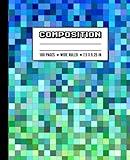Pixel Gamer Composition Notebook: Boys Wide Ruled, Wide Ruled Writing Notebook For Boys And Girls | 120 Pages | 7.5x9.25 Inch By Siegrid Graf