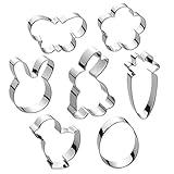 Easter Cookie Cutter Set - 7 piece - Egg, Carrot, Bunny, Flower, Chick, Bunny Face and Butterfly