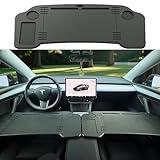 Ronsoile Foldable Car Tray & Car Desk for Laptop, Car Table for Tesla Model Y Model 3, Food Trays Desk for Passenger, Steering Wheel Eating Table, Car Back Seat Tray Table for Travel Work Camping