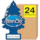 LITTLE TREES Air Fresheners Car Air Freshener. Hanging Tree Provides Long Lasting Scent for Auto or Home. New Car Scent, 24 Air Fresheners