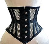 SHOP-INN Women's Waist Training Underbust Corset Steel Boned Hourglass Body Shaper (2XL)