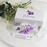 Personalized Baby Purple Butterfly Gift - Baby Brush & Comb Set - Toddler Girl Gifts Set - ECO Friendly Inks