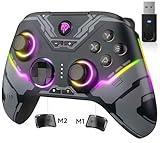 EasySMX X15 PC Controller - Enhanced Wireless Bluetooth Controller with Hall Joysticks/Hall Triggers/RGB Lighting - No Stick Drift, No Dead Zone - Work for Windows PC, Android, Steam and Switch