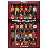 Thoughtfully Gourmet, Master Hot Sauce Collection Sampler Set, Flavors Include Garlic Herb, Apple Whiskey and More, Hot Sauce Gift Set of 30