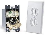 Electrical Outlet Hidden Wall Safe (Simple Install, Magnetically Attaches For Easy Use) Hiding Places for Valuables | Hide in Plain Sight Key Money Jewelry Storage Cash Holder Safes Outlet Safe Box