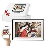 10.1 Inch WiFi Digital Picture Frame, IPS HD Touchscreen, 32GB Storage, Auto-Rotate, Instant Photo & Video Sharing via Frameo App, Easy Setup, Portrait & Landscape Display