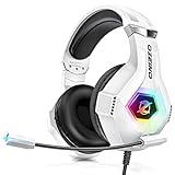 Ozeino Gaming Headset for PC, Ps4, Ps5, Xbox Headset with 7.1 Surround Sound, Gaming Headphones with Noise Cancelling Mic, Over Ear Headphones for Switch, GEM Box, Atari 2600 System, Sega Game Gear