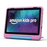 New Amazon Fire HD 8 Kids Pro tablet, ages 6-12. Bright 8" HD screen, includes ad-free content, parental controls, 13-hr battery, slim case for older kids, 32GB, Jungle Cat, (2024 release)