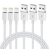 iPhone Charger 3FT, [Apple MFi Certified] Lightning Cable Original 3Pack USB Fast Charging Data Sync Cord Compatible with iPhone 13/12/11 Pro Max/XS MAX/XR/XS/X/8/7/Plus/6S/6/SE/5S(3Pack)