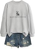 BEETSDAO He Left The 99 To Find Me Sweatshirts Christian Sweatshirt for Women Jesus Faith Sweatshirts (Grey, M)
