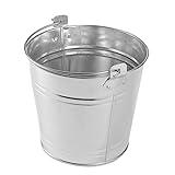 American Metalcraft PTUB87 Natural Galvanized Steel Pail with Handle, 1.16-Gallon, 8" Diameter, Silver