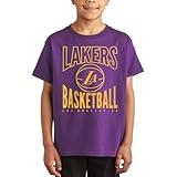 Junk Food Los Angeles Lakers NBA Team Basketball - Kids Short Sleeve Fan T-Shirt for Boys and Girls Purple