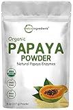 Organic Papaya Powder, 8oz | 100% Natural Fruit Powder | Freeze-Dried Papayas Source | No Sugar & Additives | Great Flavor for Drinks, Smoothie, & Beverages | Non-GMO & Vegan Friendly