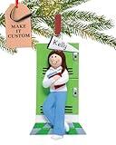 Personalized School Ornament 2024 – Fast & Free 24h Customization – College Christmas Ornament for Tree – Custom Gift Wrapped Teenage School Girl Keepsake for Students