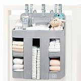 XL Hanging Diaper Caddy Organizer – Reinforced Diaper Stacker for Crib that Keeps Shape for Changing Table, Playard, Wall & Door – Holder for Newborn Baby Girl & Boy
