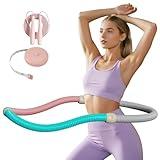 Weighted Soft Spring Infinity Hoop for Adults – 3.3lb Foldable Fitness Hoop, Silent & Pinch-Proof | Waist-Safe Design Prevents Pinching | Portable Workout Equipment for Women, Beginners & Home/Travel