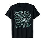 Retro Shark Species - Wildlife Sea Lover Marine Biology T-Shirt