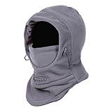 TRIWONDER Kids Winter Hats Balaclava Ski Mask for Boys Girls Toddlers Windproof Adjustable Cold Weather Face Mask Neck Warmer (Gray)