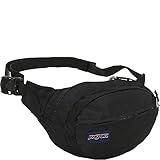 JanSport Fifth Avenue Fanny Pack Crossbody Bags for Women, Men, Black - Stylish, Durable Waist Bag with Adjustable Belt, Main Zippered Pocket, Quick Stash Pocket - Premium Travel Essentials