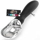 GORILLA GRIP BPA-Free Heavy Duty Ice Cream Scoop, Comfortable Ergonomic Handle, Professional Grade Scooper for Perfect Round Scoops, Spoon Frozen Hard Gelato, Sorbet, Cookie Dough, Kitchen Tool, Black