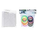 MYNT3D 3D Pen Mat Kit, DesignPad + FreePad & ABS 3D Pen Filament Refill Pack (10 Color, 3m Each)