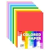 AIMI Assorted Colors Bulk for Kids School Supplies A4 Copy Paper Construction Paper Preschool Classroom Supplies Elementary Great for Arts Painting Coloring Drawing Crafts (100)