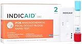 INDICAID Immunochemical Fecal Occult Blood Rapid Test (iFOB), FIT Colon Test, Accurate and Easy at Home, No Prep Required. FSA/HSA Eligible (2 Pack)