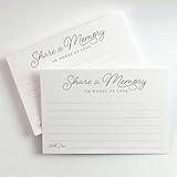 50 Pack Share a Memory Cards for Celebration of Life, Graduation Party – Perfect for Memorial Services, Wedding Memory Boxes, and Personalized Note Keepsakes