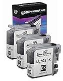 Speedy Inks Compatible Ink Cartridge Replacement for Brother LC203BK High Yield (Black, 3-Pack) Compatible with Brother MFC-J4320DW Brother MFC-J4420DW Brother MFC-J4620DW