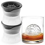 Tovolo Basketball Craft Ice Molds – 2 Oversized Spheres for Whiskey, Bourbon, Cocktails & More – Fun Gift for Sports Fans, BPA-Free Plastic & Silicone, Leak-Resistant, Stackable, Dishwasher-Safe
