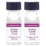 LorAnn Oils Super Strength Flavoring - Used For Candy Making, Flavoring, Baking, Hard Candy, & Flavor Oils - Bold, Natural Flavors 4X Stronger Than Extracts - Cotton Candy, Pack of 2, 0.125 fl oz