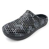 Amoji Garden Clogs Shoes House Slippers Sandals Indoor Outdoor Shower Shoes Camouflage Printed Sport Quick Dry Home Summer Breathable Women Men Ladies CAMO161 Black 15 Women/13 Men