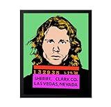 Monem Art Jimbo Mugshot Print - Musician Portrait Poster - Singer & Songwriter Art - Celebrity Wall Design - Pop Art - Modern Bedroom or Living Room Decor - 8x10 Black Framed