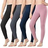 Stelle Girls Leggings Yoga Pants Youth Athletic Dance Running Active Tights Pack (BK+CR+NV+PK, 12-13 Years)