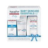 Aquaphor Baby Skincare Essentials Gift Set with Aquaphor Baby Wash and Shampoo, Aquaphor Baby Healing Ointment, and Aquaphor Diaper Rash Cream, 3 Pieces