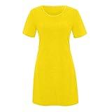 New+Dresses+Arrivals+for+Women+2025 Summer Dresses for Women Casual Spring Midi Wedding Guest Dress Pleated Short Sleeve Vacation Beach Sundress Yellow M