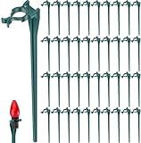 7.5 Inch Christmas Light Stakes, 50 Pcs Yard Lawn Stakes C7 C9 Light Stake Universal Outdoor Holiday Lighting Outlet for Christmas Decorations Outdoor Garden Patio Path (50, Green)