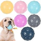 6Pcs Squeaky Dog Balls, Dog Toys Balls for Training, Tough Ball Toys for Dogs, Fit with Dog Ball Launcher, High Bouncy Dog Ball for Interactive Playing, Puppy Pet Chew Balls Teething Balls 2.5in