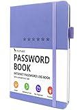 Password Book with Alphabetical Tabs – Hardcover Internet Address & Password Organizer – Password Keeper Notebook for Computer & Website – 5.2 x 7.6" (Lavender)