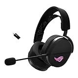 ASUS ROG Pelta Wireless Gaming Headset (BT, ROG SpeedNova 2.4GHz, USB-C, Lightweight 309g, 50mm ROG Titanium-Plated Drivers, 10mm Super-Wideband Mic, RGB, 70HR Battery, for PC, Switch, PS5)- Black