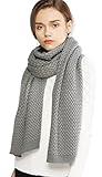 RIIQIICHY Winter Scarfs for Women Cold Weather Chunky Knit Scarf Warm Thick Grey Scarf Long Large Oversized Scarves