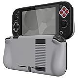 PlayVital ZealProtect Protective Case for Nintendo Switch Lite, Hard Shell Ergonomic Grip Cover for Nintendo Switch Lite w/Screen Protector & Thumb Grip Caps & Button Caps - Classics NES Style